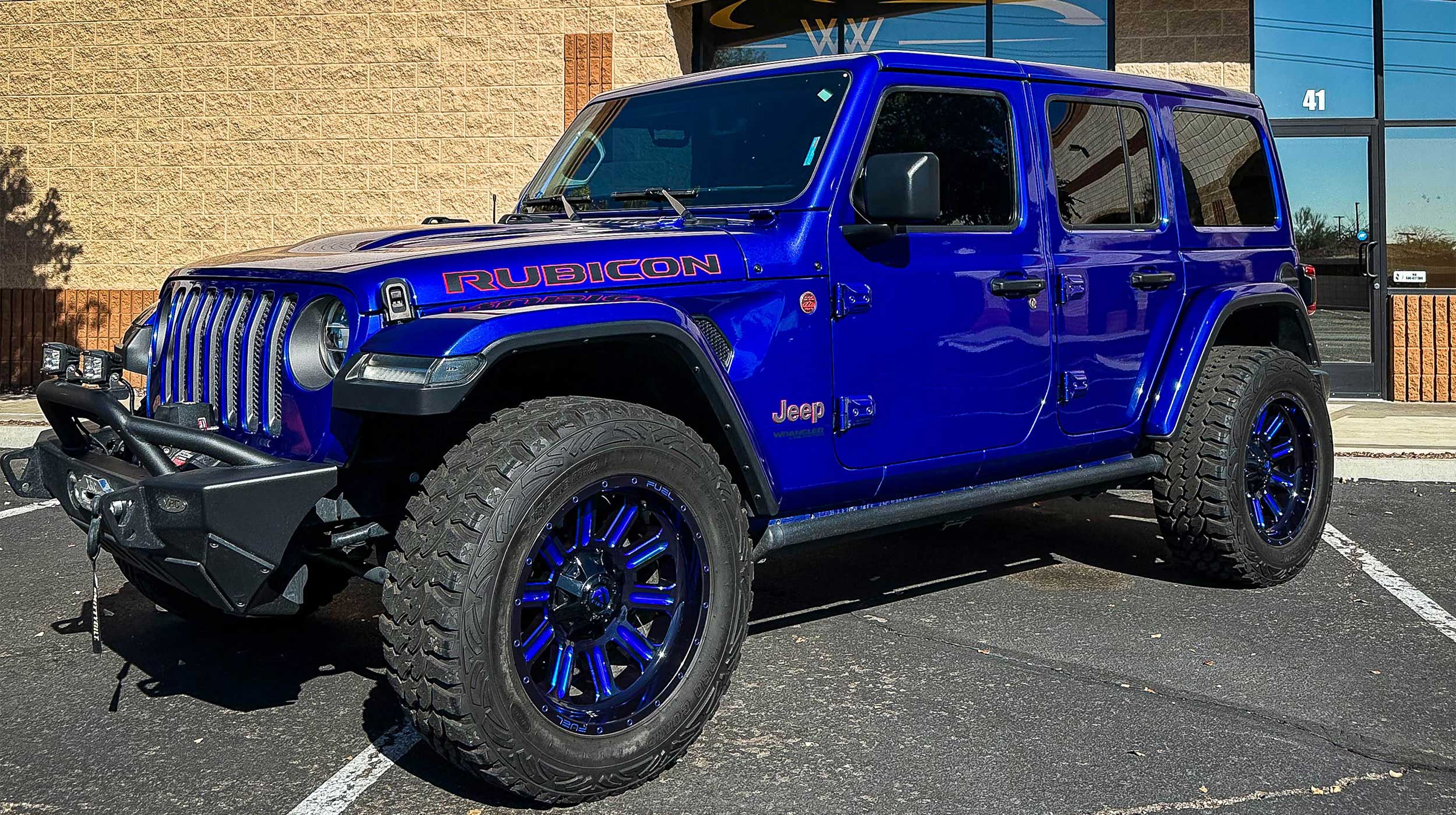 blue jeep with ceramic coating
