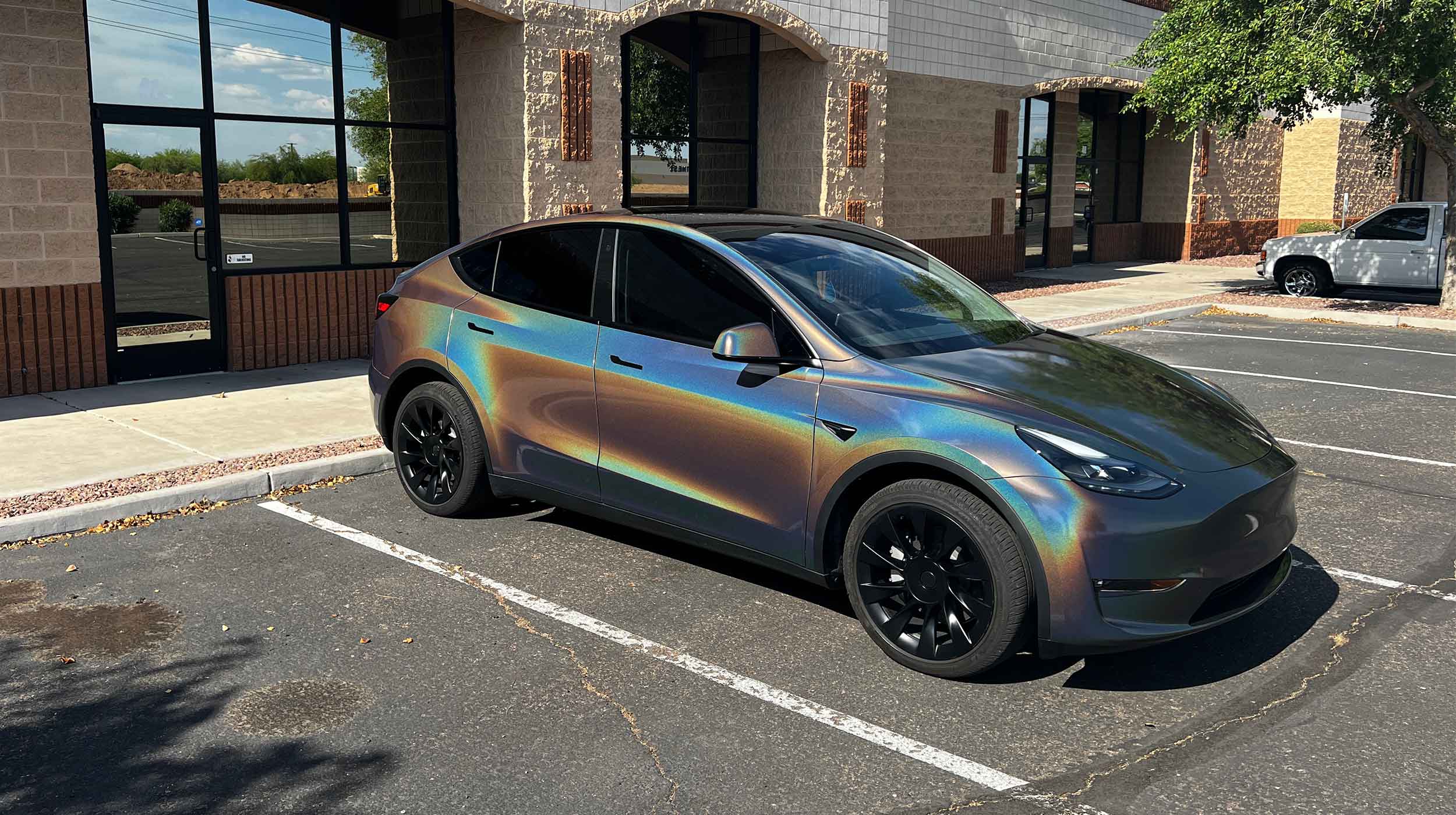 Model Y with color change wrap